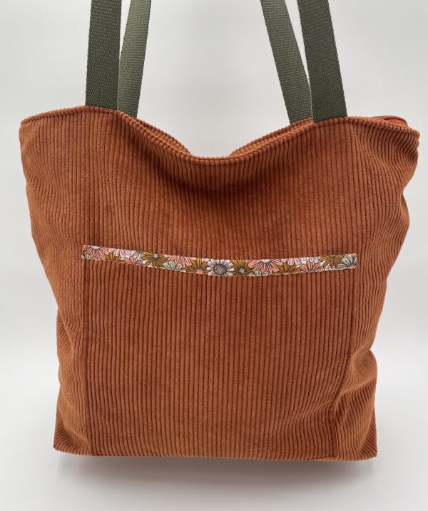 sac romane fleurs