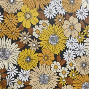 Coton enduit fleurs vintage 1