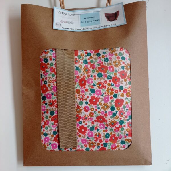 Sac Romane fleurs roses / vertes