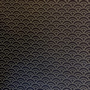 Coton à motif d'arcs noirs