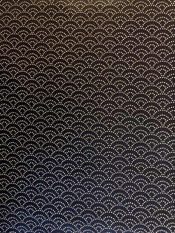 Coton à motif d'arcs noirs