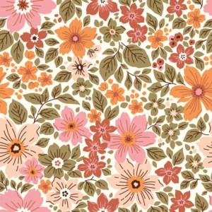 Coton imprimé fleuri
