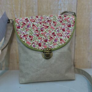 Pochette Maëva - fleurie rose
