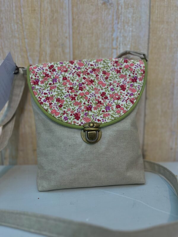 Pochette Maëva - fleurie rose