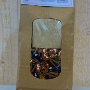 Pochette Maëva - fleurs marrons