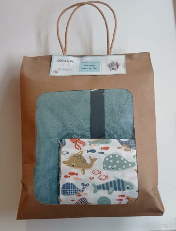 Poncho de bain animaux de la mer
