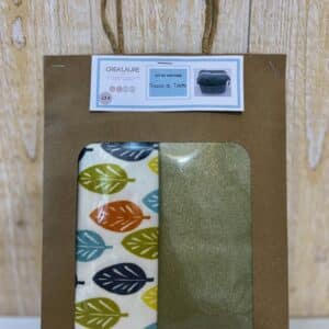 Trousse de toilette feuilles colorées
