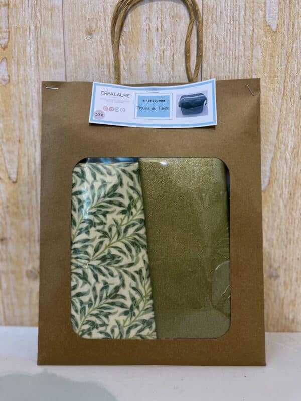 Kit Trousse de toilette feuilles vertes