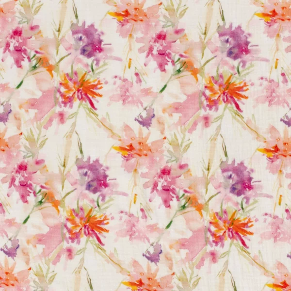 Double gaze fleurs