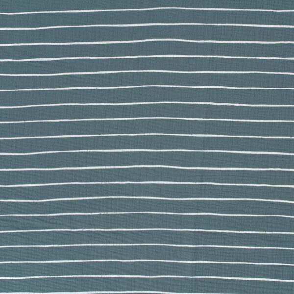 Double gaze rayures bleu