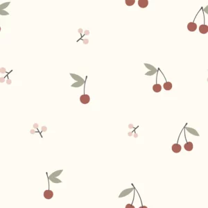 Tissu éponge - cerises