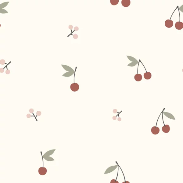 Tissu éponge - cerises