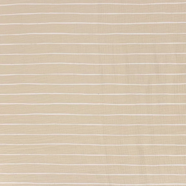Double gaze rayures beige