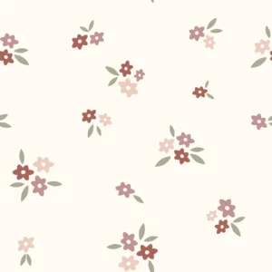 Tissu éponge - fleurs