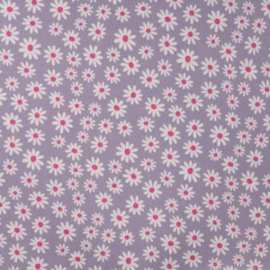 Jersey texturé fleurs lilas