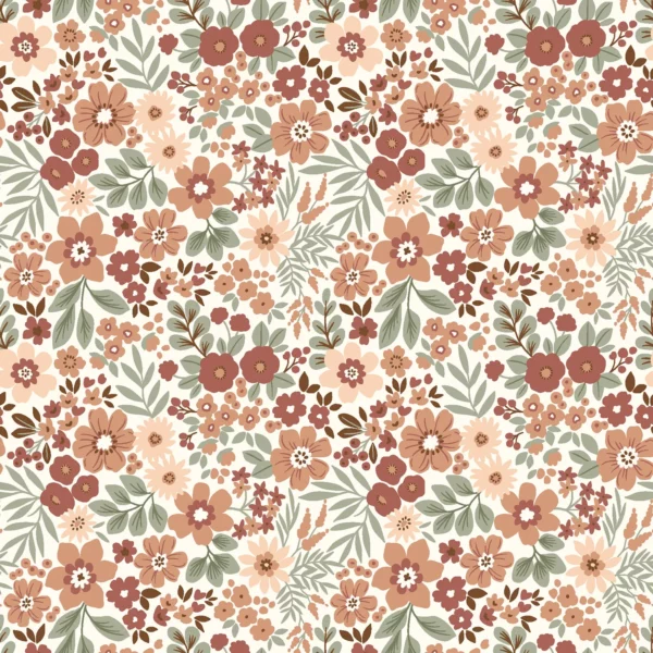 RIB fleurs blanc cassée