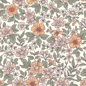 RIB fleurs kaki