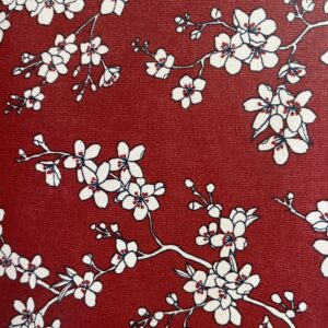 Coton enduit amandier rouge