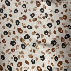 Coton enduit léopard noir et beige