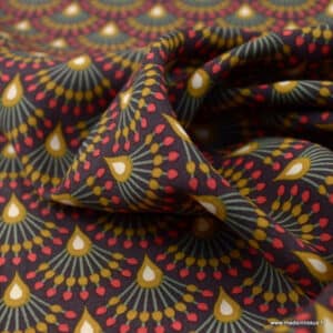 Viscose - Ginza aubergine/framboise