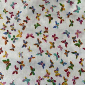Coton enduit Papillons multicolores
