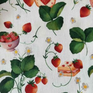 Coton enduit Fraisiers