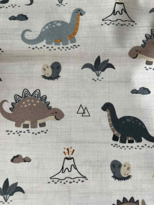 Coton enduit Dinosaures