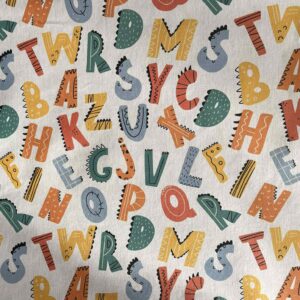 Coton enduit Alphabet