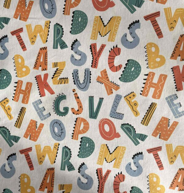 Coton enduit Alphabet