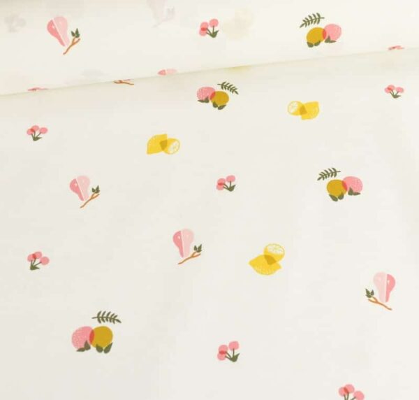 Coton enduit fruits d'été