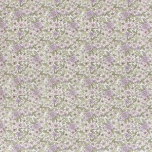 Coton imprimé fleurs cobalt lilas