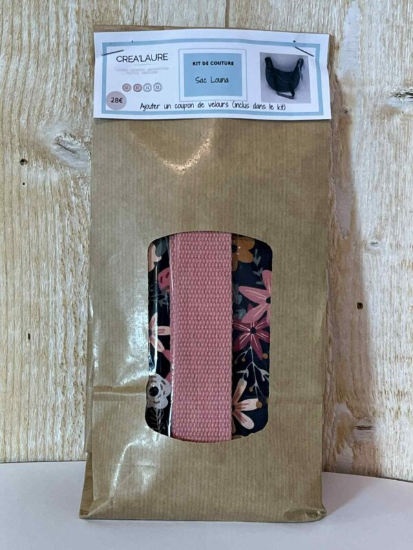 Kit Sac Louna fleurs marine