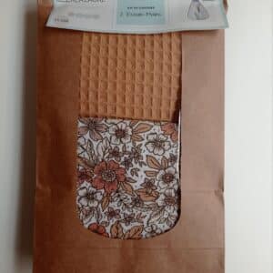 Kit Essuie-Mains fleurs ocre