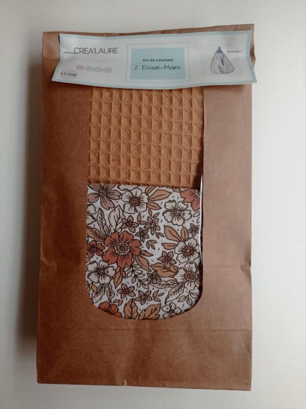 Kit Essuie-Mains fleurs ocre