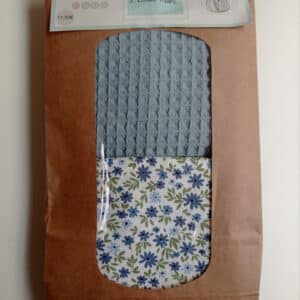 Kit Essuie-Mains fleurs bleues