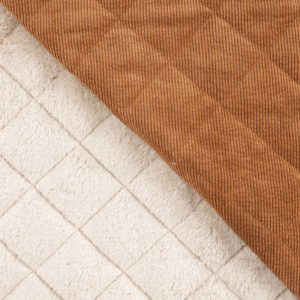 Velours matelassé camel