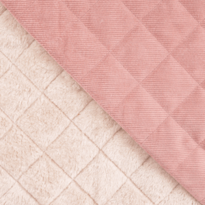 Velours matelassé vieux rose