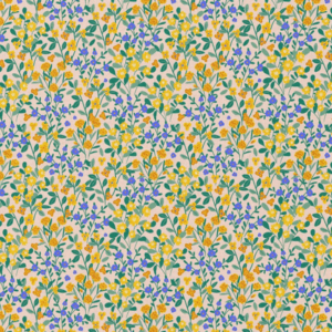 Coton Imprimé DENIZ Jaune / Orange