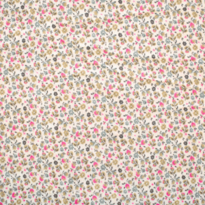 Double Gaze Imprimée CASEILLE Ecru / Rose Fluo