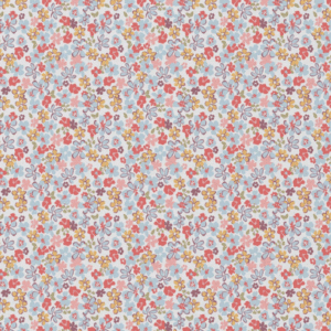 Coton Imprimé JOANN Bleu / Rose