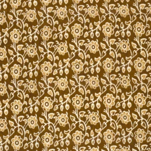 Tissu abstrait fleurs jaune