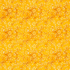 Tissu abstrait fleur jaune