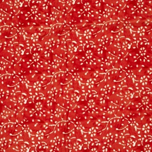 Tissu abstrait fleur rouge