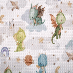 Nid d'abeille taoki blanc/vert