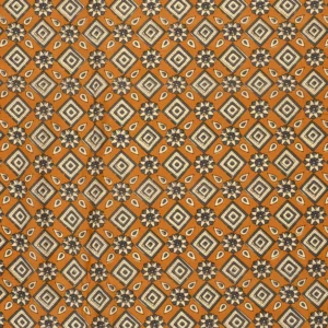 Tissu abstrait paisley ocre
