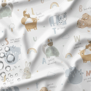 impermeable animaux - mamma blanc bleu