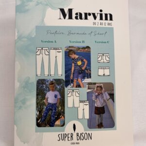 patron pantalon bermuda short marvin