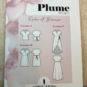 patron blouse robe plume femme