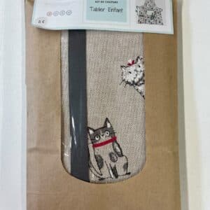 kit couture tablier enfant motif chats