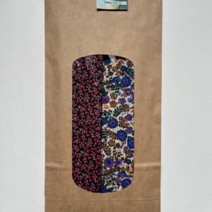 kit couture bandeau croise motif fleurs roses et bleues